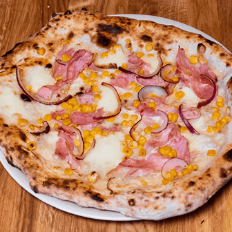 Pizza Mais e Prosciutto (Bianca)